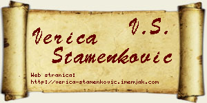 Verica Stamenković vizit kartica